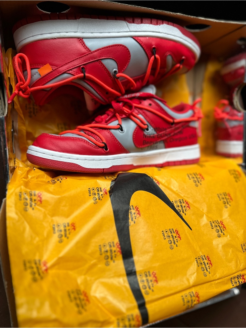 NIKE x OFF-WHITE DUNK LOW "UNIVERSITY RED" 🔥